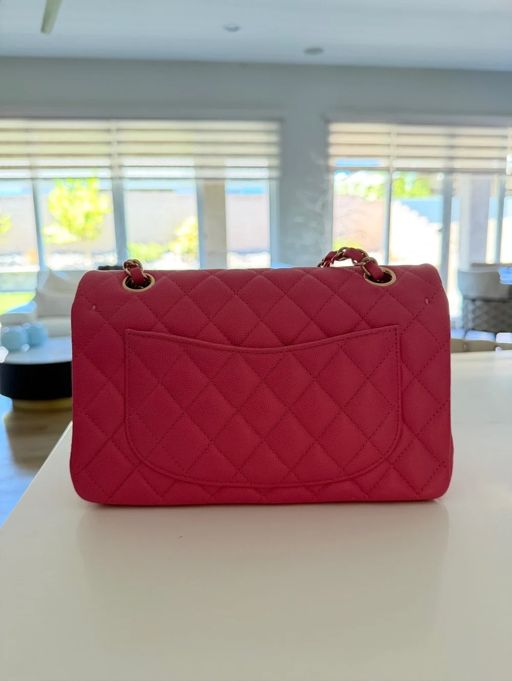 Chanel double flap small class caviar bag